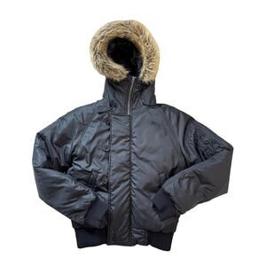 RALPH LAUREN Polo, parka/coat/jacket, down filled, size small, Bomber, Black